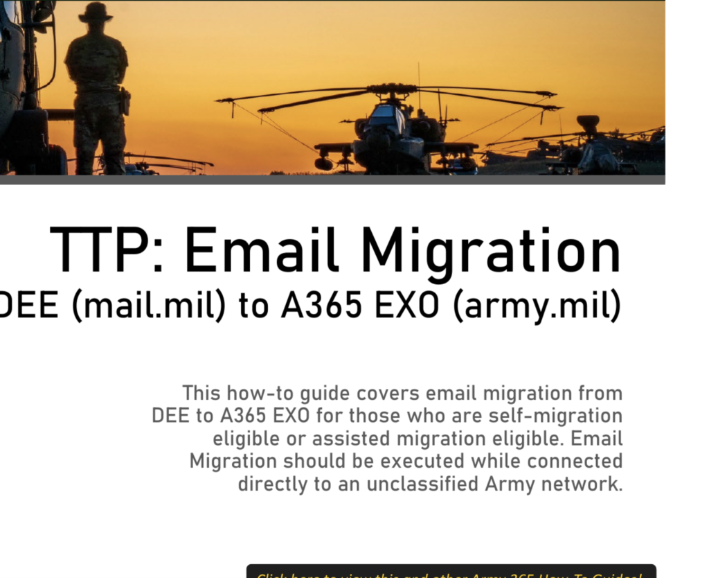 Army Email Migration