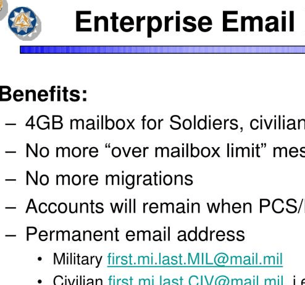 Dod Enterprise Email